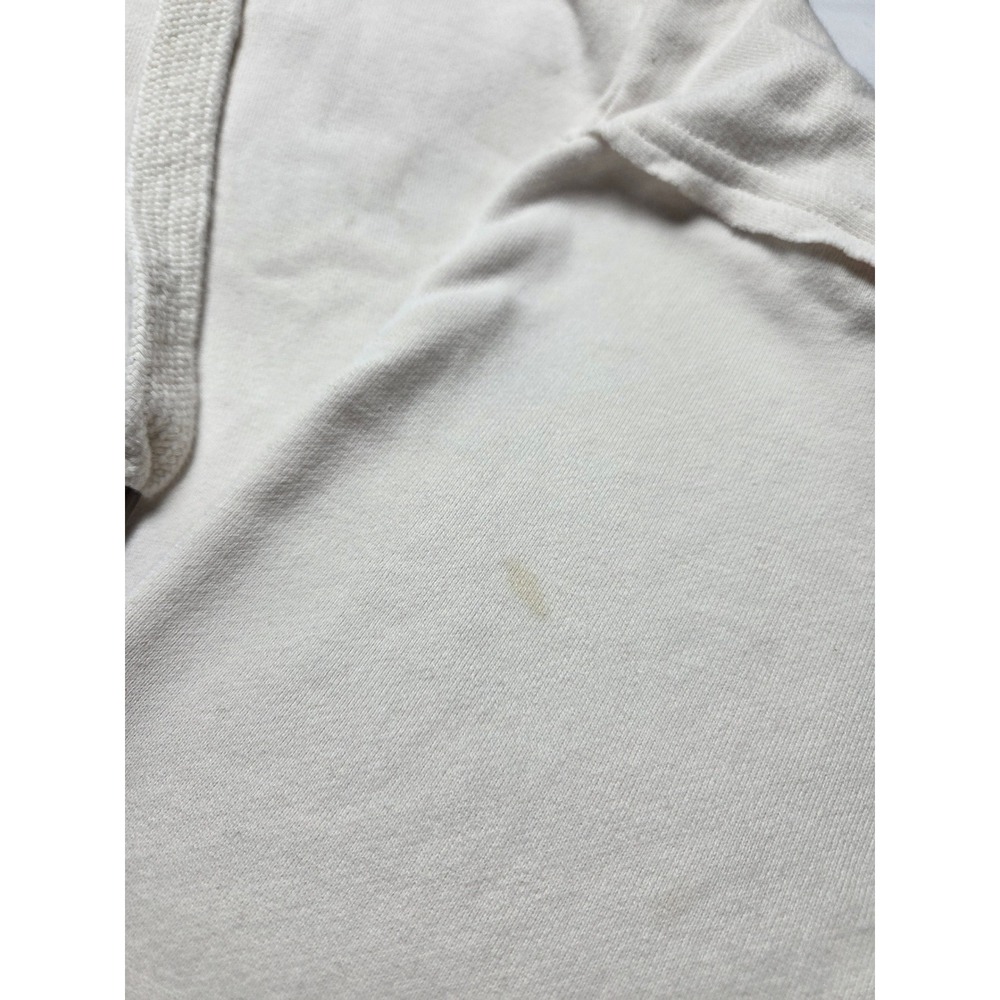 American Eagle Full Zip Hoodie Cream Oversized Fleece Sweatshirt XS/S - Picture 8 of 9